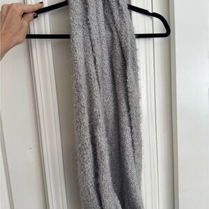 Cozy Gray Knit Infinity Scarf